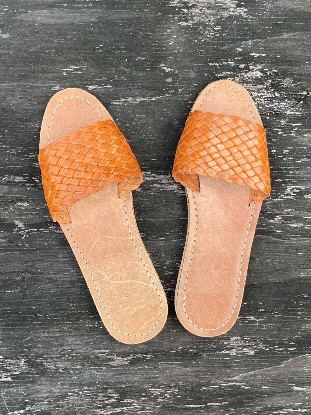 NEW Free People woven leather slide SANDALS shoes